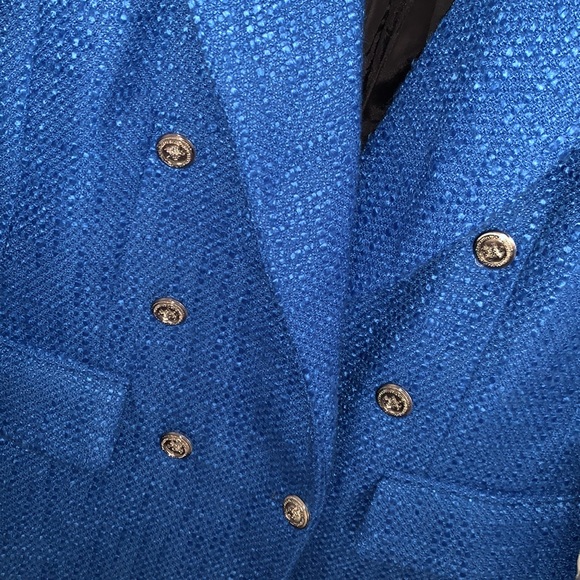Blue Indefeir Tweed Blazer - Picture 4 of 4